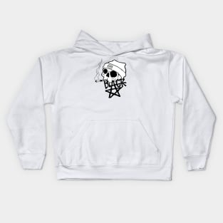 Smoke Skull Black Kids Hoodie